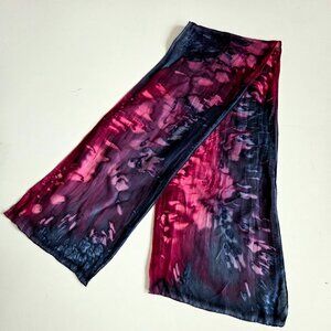Vintage silk purple and pink scarf